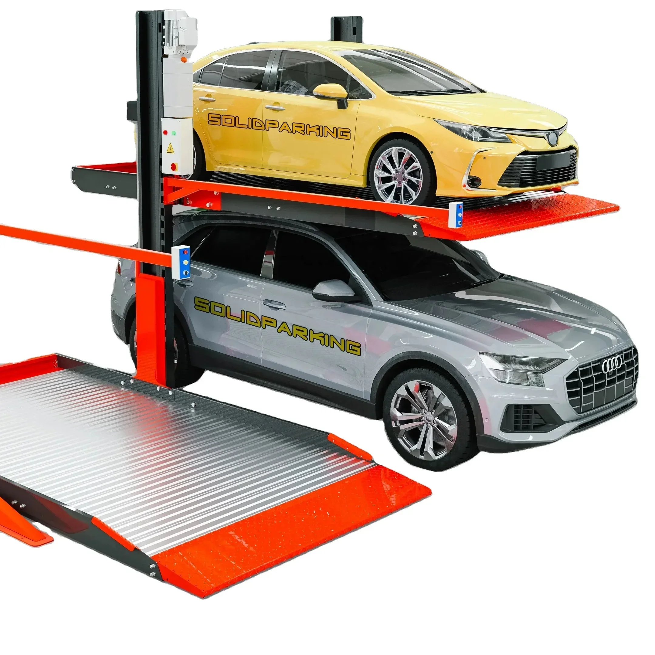 Space-saving 2024 New Car Hoist 2 Post Lift Vehicle Parking Equipment Car Parking Lift for Domestic/home Parking