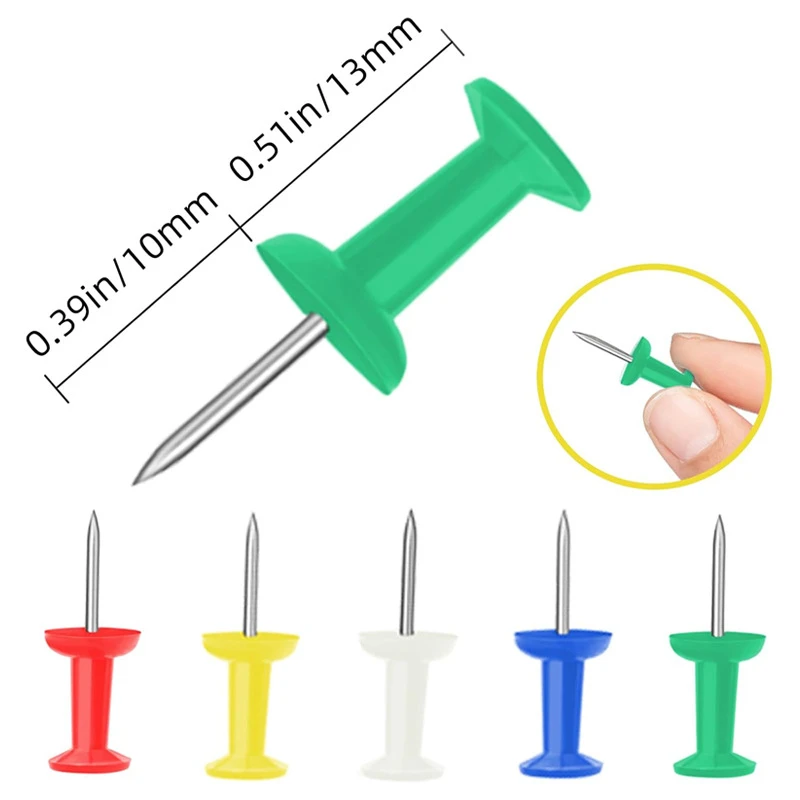 50pcs/box Mini Colored Pushpin Wall Photo Message Drawing Pin Thumbtacks Map Marking Thumb Tack For Home Office Supplies Tools