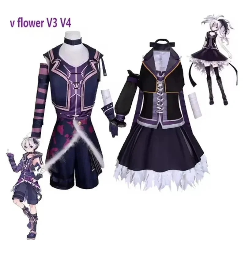 

Anime Vtuber V Virtual Anchor Flower V3 V4 Role-Playing Costume Special Dress Uniform Set Halloween Stage Performance Clothing