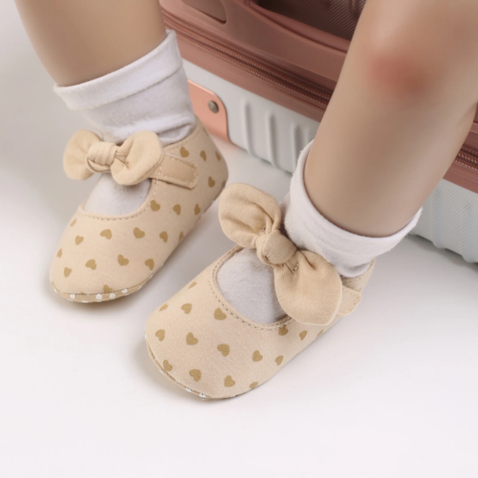 

Spring Autumn Baby Shoes Girls First Walkers Soft Cotton Newborn Cute Bowknot Princess Shoes Infant Toddler Casual Shoes 0-18M