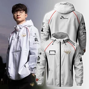 Venda quente de HardsheT1 Worlds Uniforme Esports Team Jersey LOL Games Faker Fan Support Unissex Jaqueta com Capuz de Grandes Dimensões Nome Personalizado 10 principais vendas roupas masculinas de time - №7