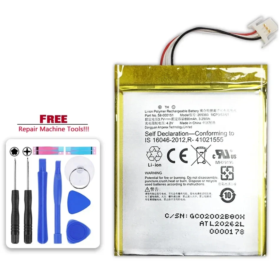 890mAh Replacemeny Battery For Amazon Kindle 7 7th Gen 6