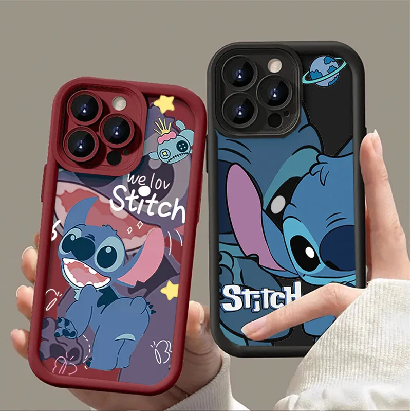 Cute Stitch Casing For Samsung Galaxy A16 A55 A54 A23 A14 A53 A12 A25 A35 A73 A34 A13 A33 A32 5G A05 A05S Cartoon Couple Case