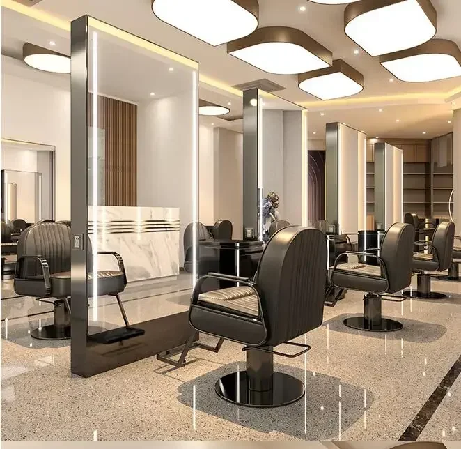 

Internet celebrity hair salon mirror, hair mirror table, hair specific stainless steel double-sided hair mirror, high-quality