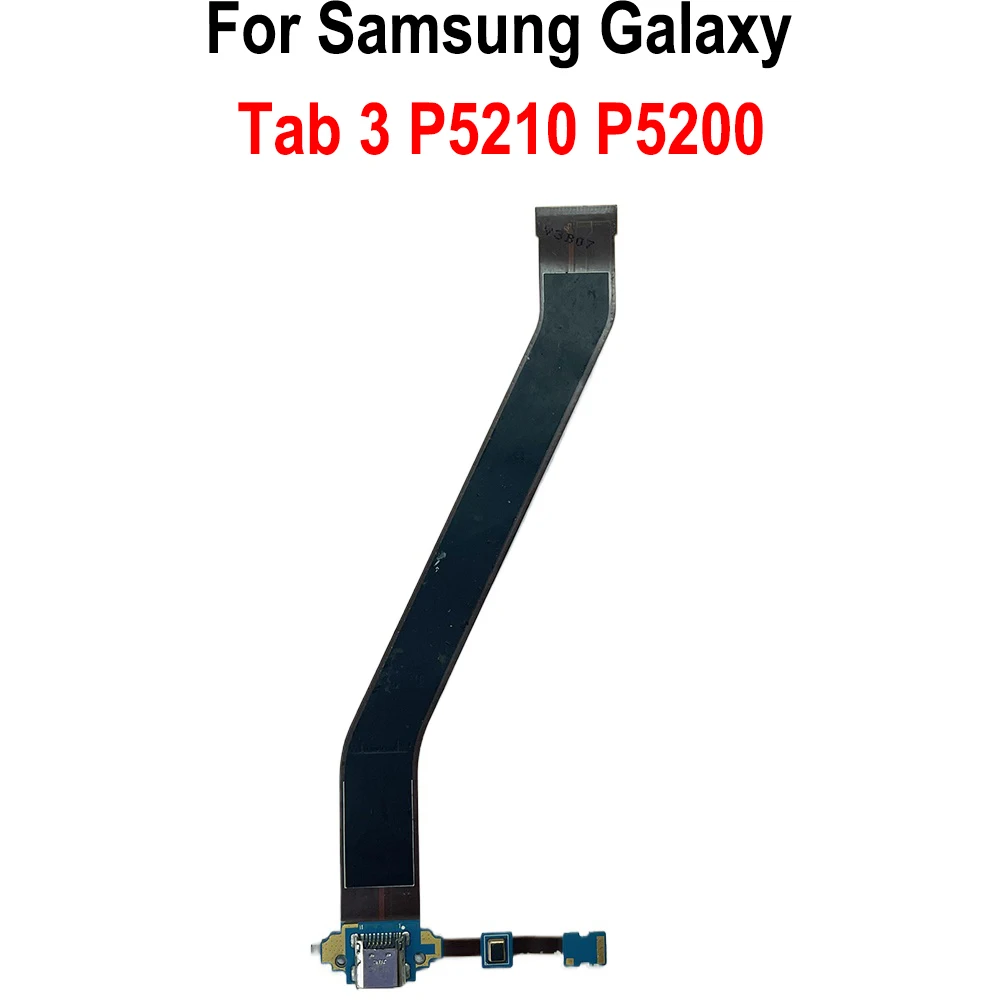 GEFENSI Charging Flex For Samsung Galaxy Tab 3 P5210 P5200 Charger Charging Flex Cable USB Dock Connector Port + Microphone Cabl