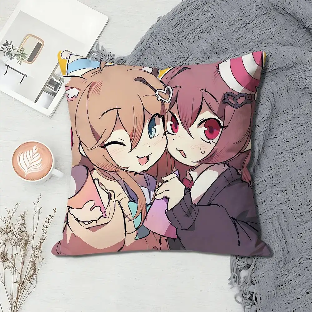 N-Neuro Sama Evil VTuber Various Sizes Square Pillow Case For Car Home Bedchamber Decor Custom Valentine gift