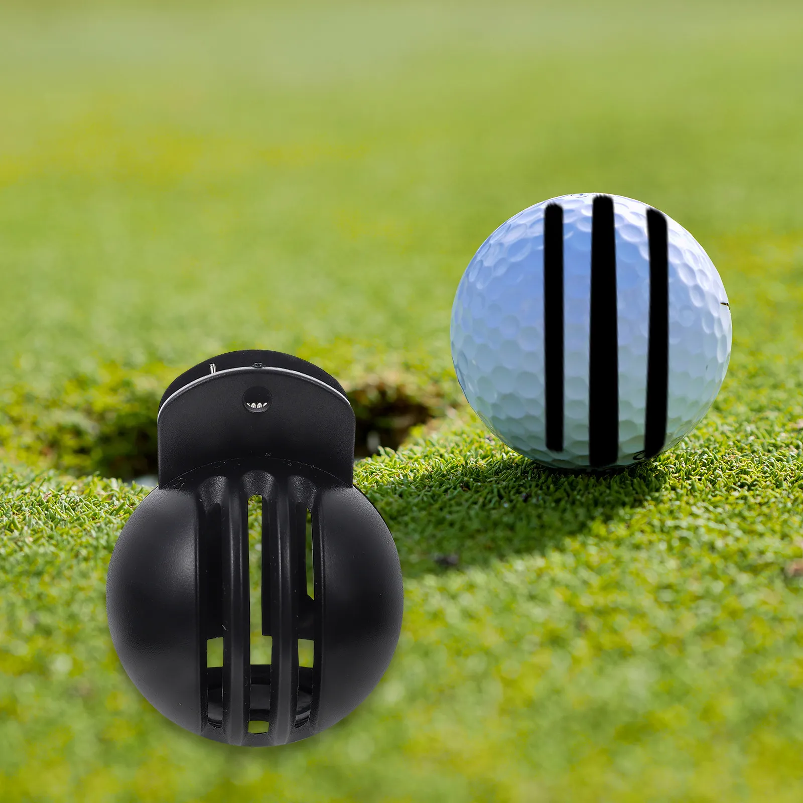 

Набор из 2-х двусторонних маркеров для гольфа из АБС-пластика, прочное устройство для выравнивания мяча, для тренировок на открытом поле, тип с клипсой