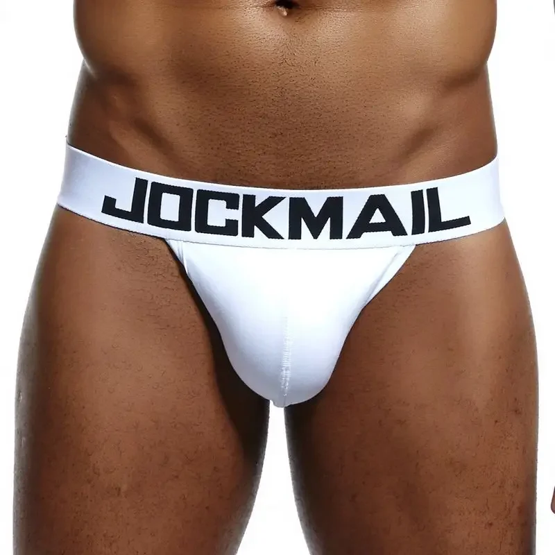 JOCKMAIL Men\'s Sexy Briefs Jockstrap Gay Slip Thongs Homme Srting Underwear Men Pouch Cuecas Man Cotton Panties  Underpants