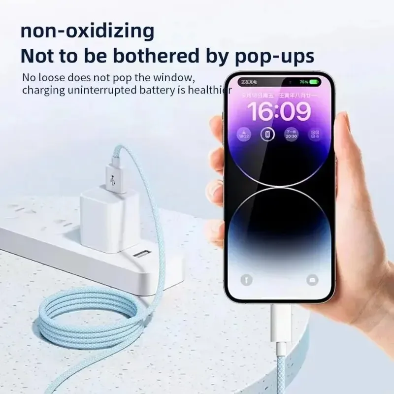 6A 3 In 1 USB Type C Cable 66W Super Fast Charging Cables for Huawei Xiaomi Samsung OPPO Lightning Data Cord for iPhone 1.2/2/3M image 5
