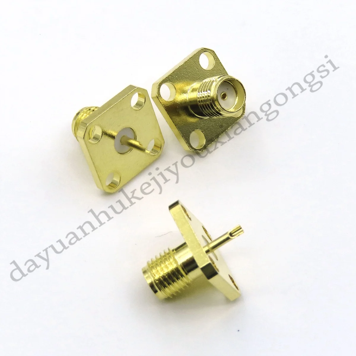 Imagem -02 - Brass Female Panel Mount Flange com Solda Jack Sma Furos