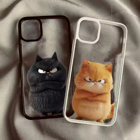 Funny Cool Cat Silicone Phone Case For Samsung Galaxy S25 S24 S23 S22 Ultra S24 FE A06 A16 A54 A35 A15 A55 A52 A34 5G Clear Case