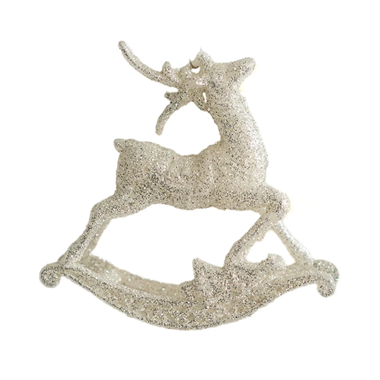 Christmas Elk Pendant  Glitter Bell Hanging Ornament  Increase Festive Atmosphere  Perfect for Christmas Tree  Stairs  Door