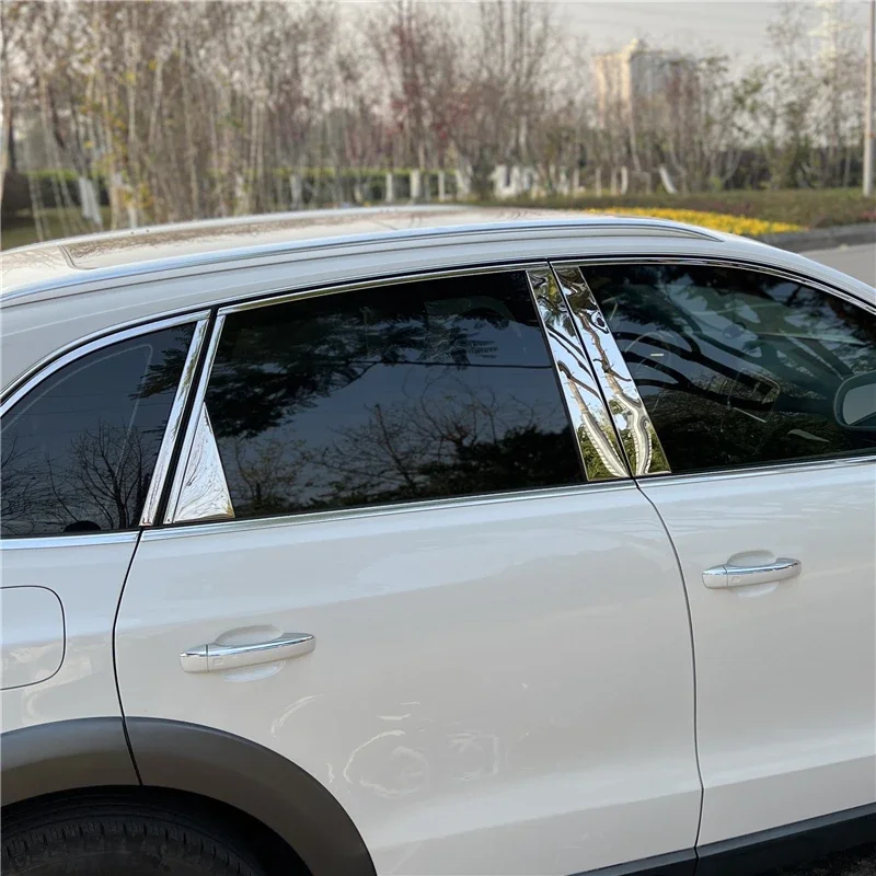 WELKINRY For Audi Q5 8R 1st Generation 2009-2017 Stainless Steel Car Body Door Window Central Middle B C Column Pillar Post Trim