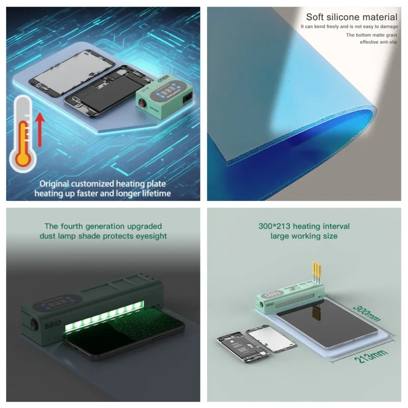 

LCD Screen Separator with Heating Plate for Phone Pad Samsung PC Tablet Repairs SK-103 & SK-101 Fast Heating & Precise Control​