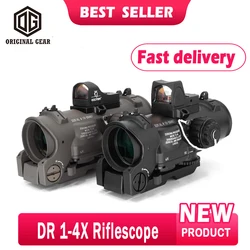 Taktisches Zielfernrohr Doppelrolle dr 1-4x gen3 optisches Visier roter Punkt für Jagd schieß taktik Luftgewehr Airsoft Zubehör