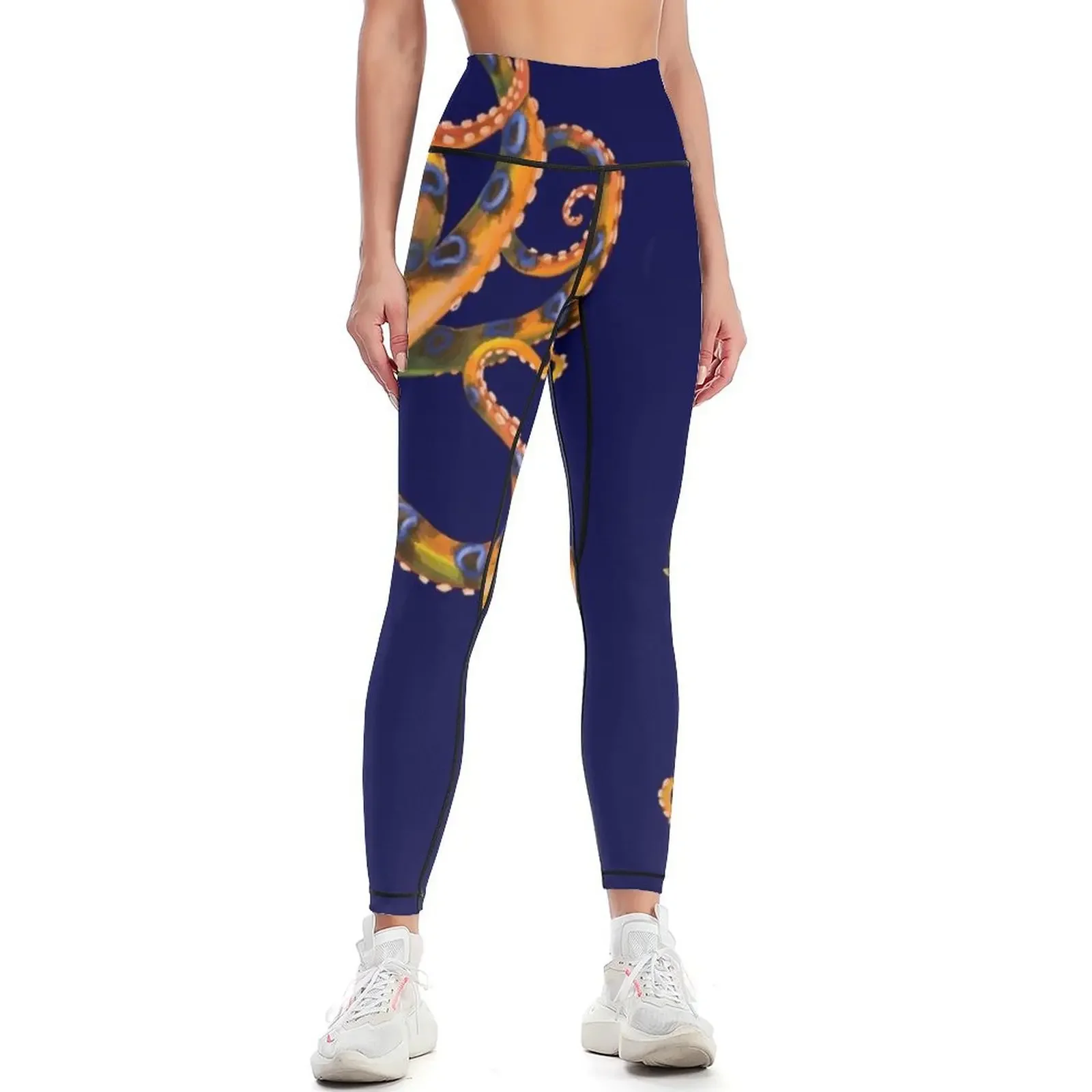 

Blue Ringed Octopus Leggings legings for fitness sporty woman gym sports for push up Training pants Womens Leggings