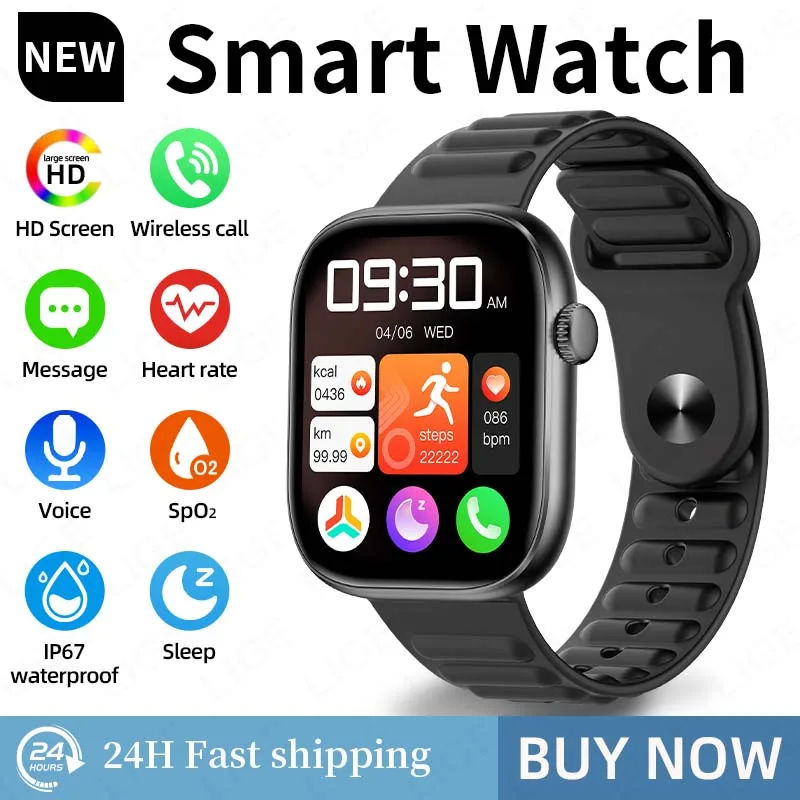 

LIGE 1.83" HD Large Screen Smart Watch Lightweight Body Sport Fitness Smartwatch Bluetooth Call Heart Rate Monitor Men Women