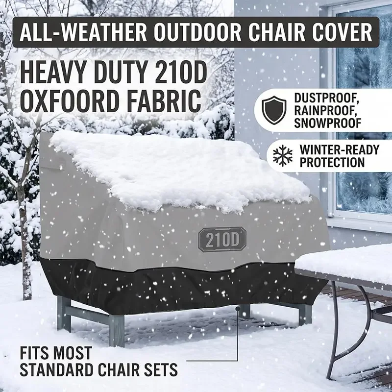 Multi Person Sofa Chair Cover for Outdoor Garden Courtyard - Sunscreen Waterproof Windproof Furniture Cover 210D Oxford Cloth