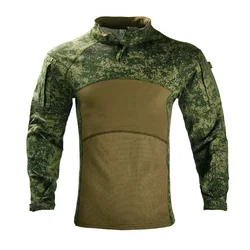 Men's Outdoor Tactical Shirts Zipper Airsoft Combat Tee Slim Shirt Hunting Clothes Airsoft Multicam T-shirt Fishing Men Clothing