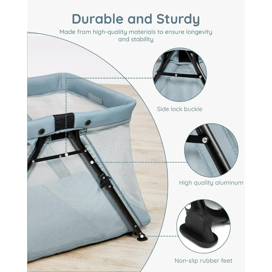 Culla da viaggio 2in1 Culla portatile con zaino per genitori OntheGo Box per bambini leggero e pieghevole con spesso e confortevole M