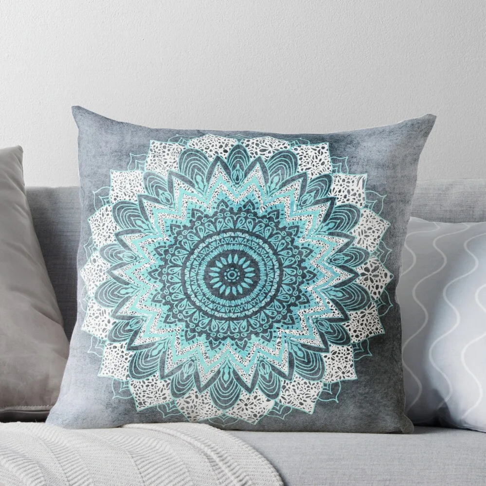 

BOHOCHIC MANDALA IN BLUE Throw Pillow Pillow Case Christmas Christmas Pillowcase Pillowcase Luxury Pillow Case