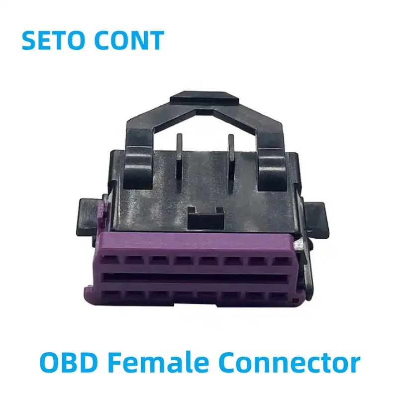 J1962 OBD Connector Female 16 Pin with Brass Terminals OBD2 Socket Suitable for Volkswagen OBDII Interface