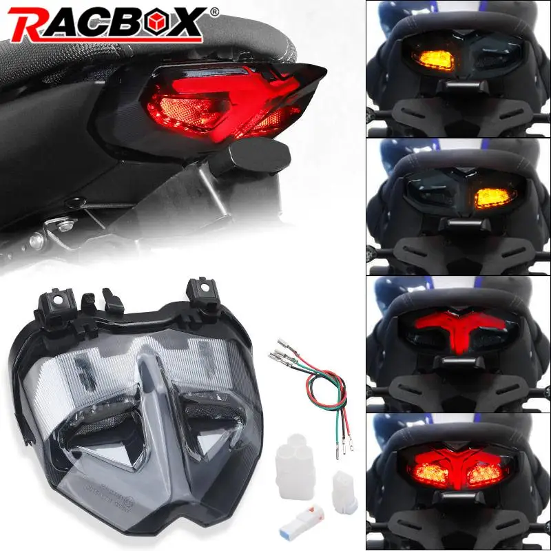 Motorcycle Tail Brake Light LED Rear Stop Lights turn signal Lamp Moto Taillight DRL For YAMAHA MT-10 2022 MT-09 2021 2022 12V