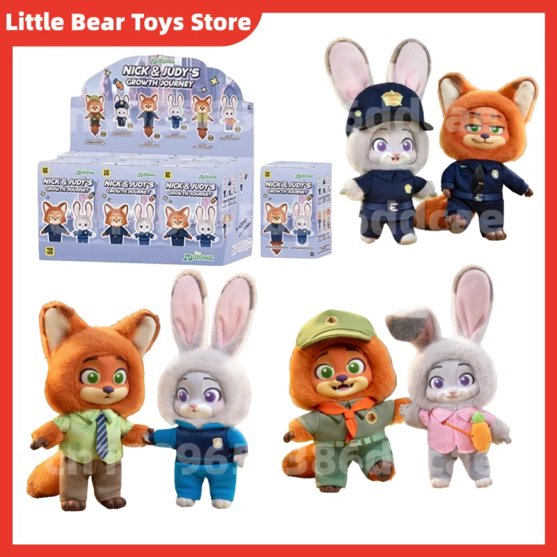 

Spot Genuine Crazy Zootopia Nick And Judy'S Journey Of Growth Series Vinyl Face Blind Box Police Uniform Style Decoration Gifts