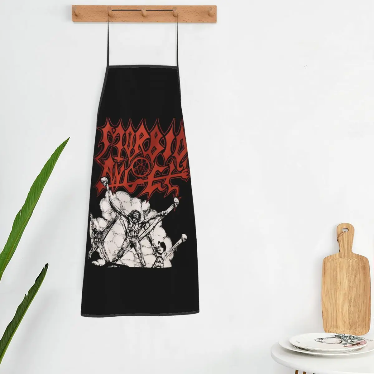 Morbid Angel Thy Kingdom Come Aprons Chef Cooking Baking Tablier Bib Kitchen Cleaning Pinafore for Women Men Painting