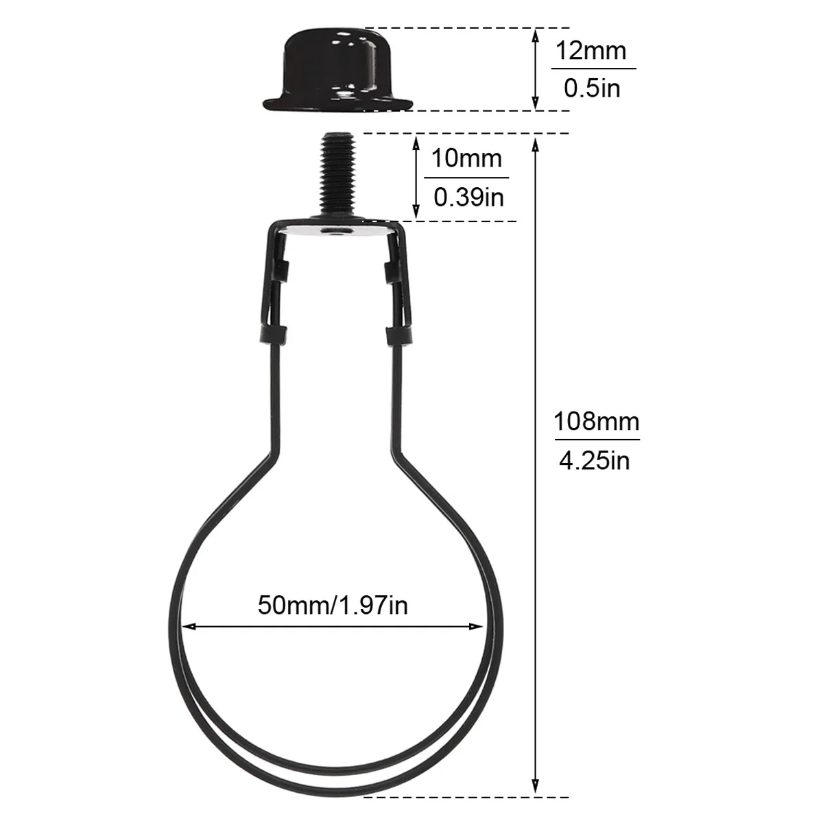 2 sztuk klosz do lampy żarówki zacisk sprężynowy czarny abażur harfa uchwyt na uchwyt do adaptera zacisk do żarówki akcesoria sprzętowe