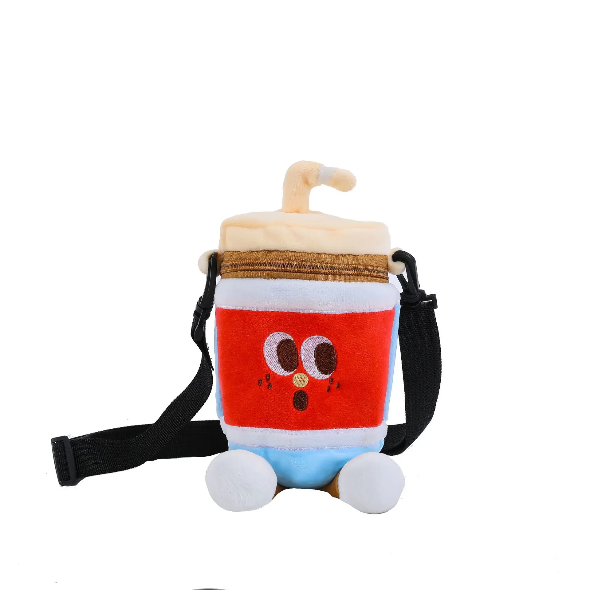 Plush Coke Doll Crossbody Bag Cute Children 2024 Cartoon Hamburger Fries Shoulder Bag Creative Coin Purse Storage Bags