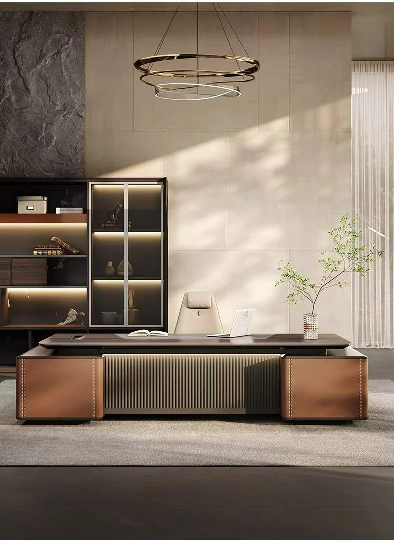 Imagen 6: Mesa de jefe moderna LTT, silla de lujo de alto sentido, combinación de mesa y silla de oficina para personas