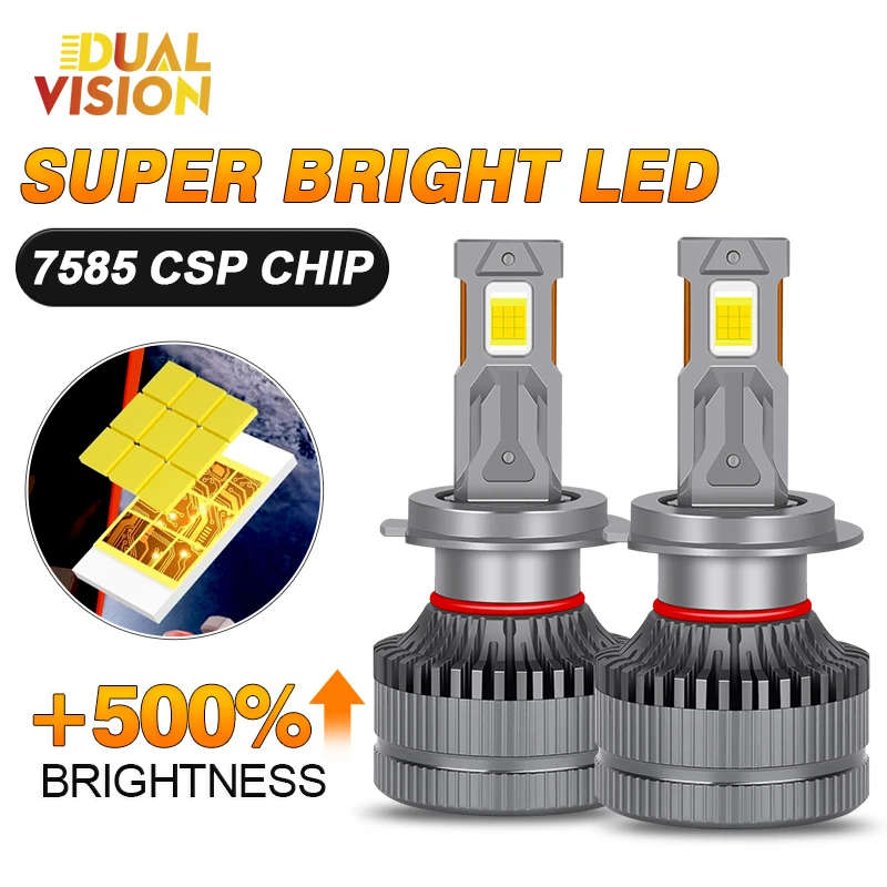 

H7 H4 LED Canbus Headlight Bulbs Powerful 7585 CSP Chips H1 9005 9006 HB3 HB4 9012 HIR2 Auto Headlamp Fog Light 6000K White 2pcs