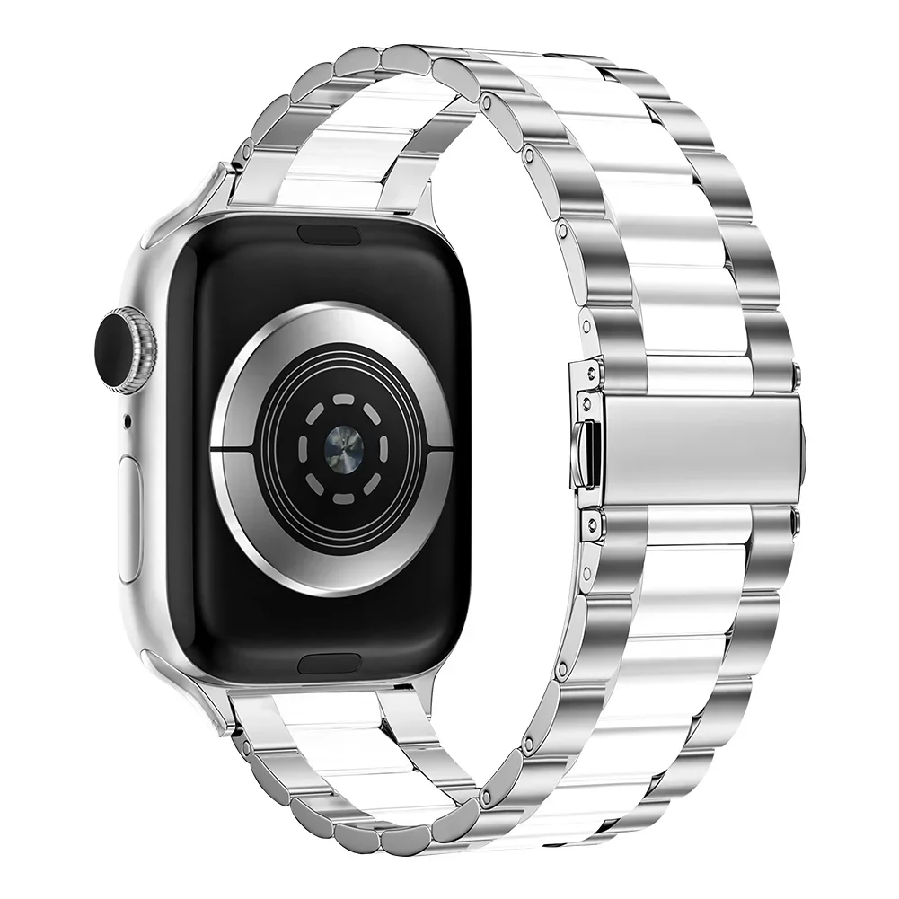 Correa de Metal para Apple Watch Ultra/2, 10, 42mm, 46mm, 9, 8, 7, 45mm, 44mm, 42mm, 41mm, 40mm, pulsera de acero inoxidable para iWatch 6, 5, 4, 3, SE