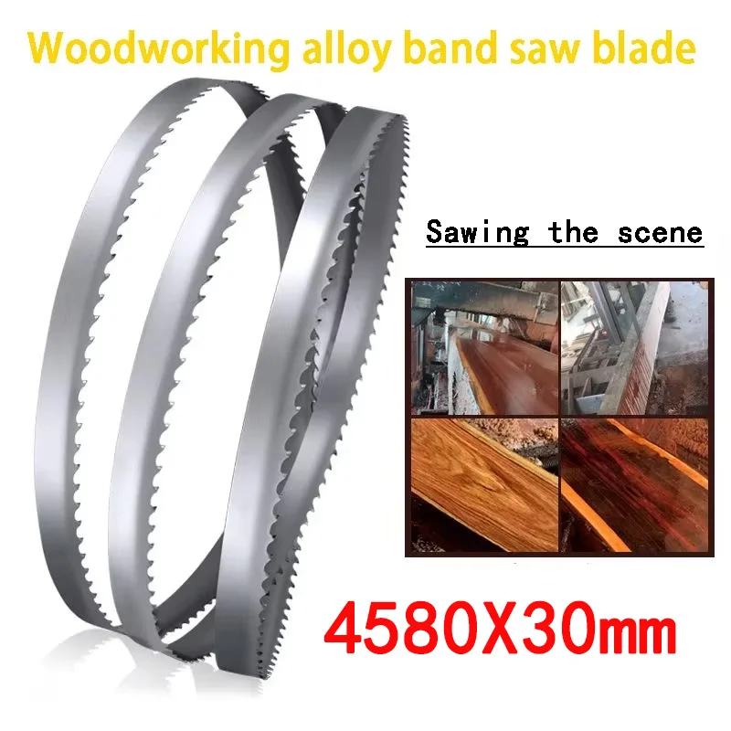 30*4580*0.9mm Wood  Alloy Band Saw Blades  Carbide Tip for Cutting Hardwood Horizontal And Vertical Band Saw Machines