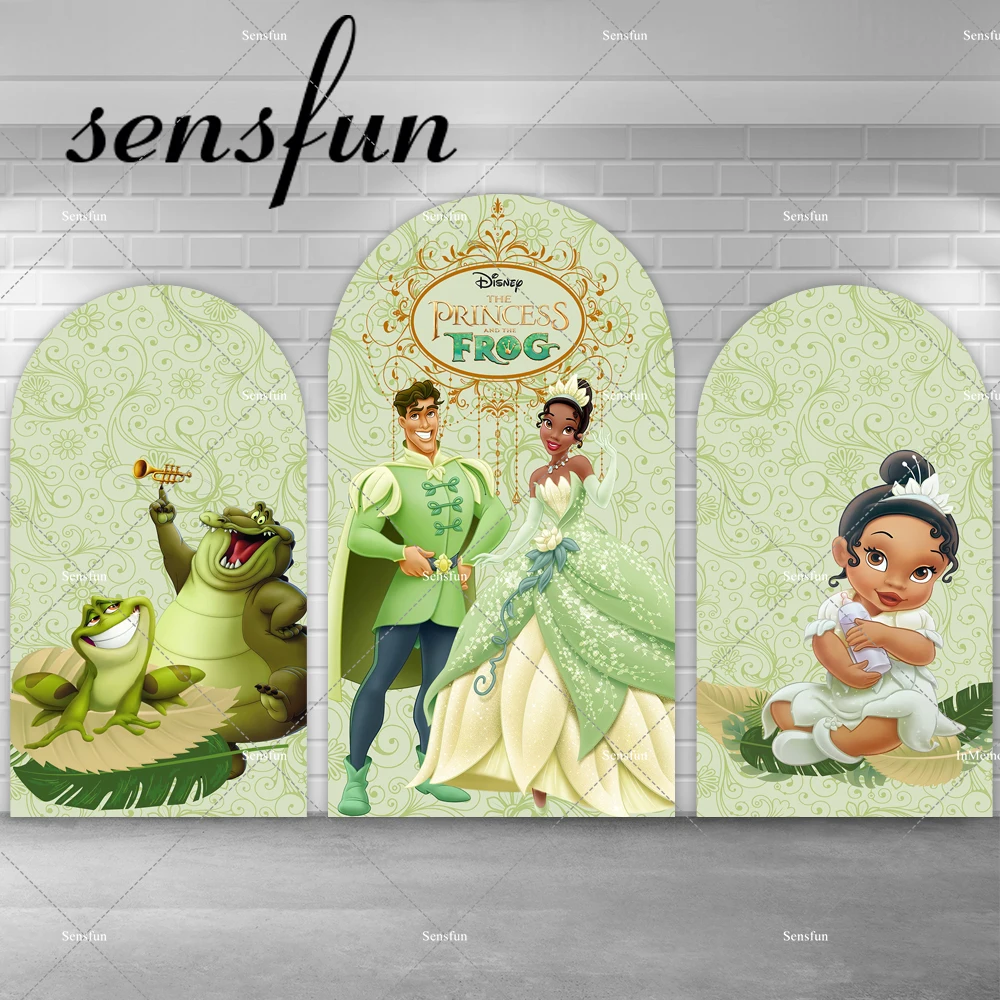 Princess Tiana and the Frog Chiara Arch Backdrop Cover for Girls Baby Shower Birthday Party Photography Backgrounds Custom