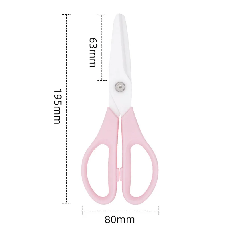 Dobeli 8 inch Zirconia Ceramics Sharp Blade Portable Babies Hand Tools PP Handle Children's Complementary Food Scissors Kitchen