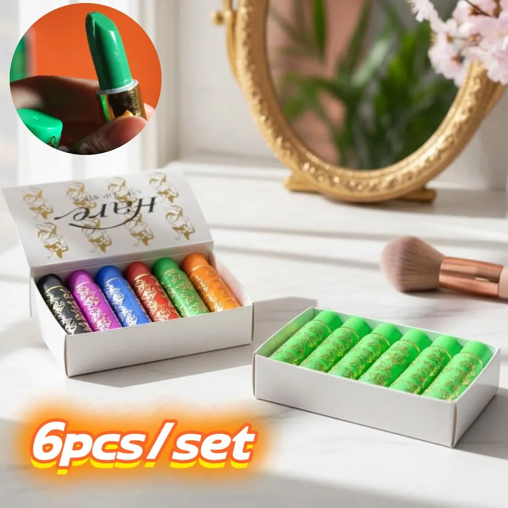 6 قطعة/صندوق أحمر الشفاه مثير الشفاه عصا ماتي المخملية أحمر الشفاه اللون تغيير طويلة الأمد ترطيب أحمر الشفاه الشفاه تينت مستحضرات التجميل #1