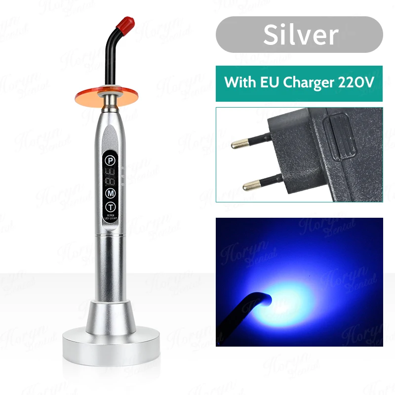 LED Draadloze Tandheelkundige Curing Light Lamp Machine Tandheelkunde Polymeriseren Hars Cure 5 s/3mm Lamp Licht Uitgeharde Tandheelkundige Orthodontie - afbeelding 1