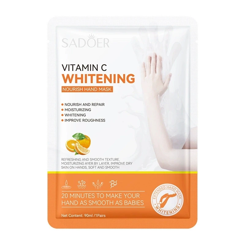 5 Pairs SADOER  Niacinamide Hand Mask and foot mask Moisturizing Nourishing Brightening Smooth Hands Gloves Skin Care Products