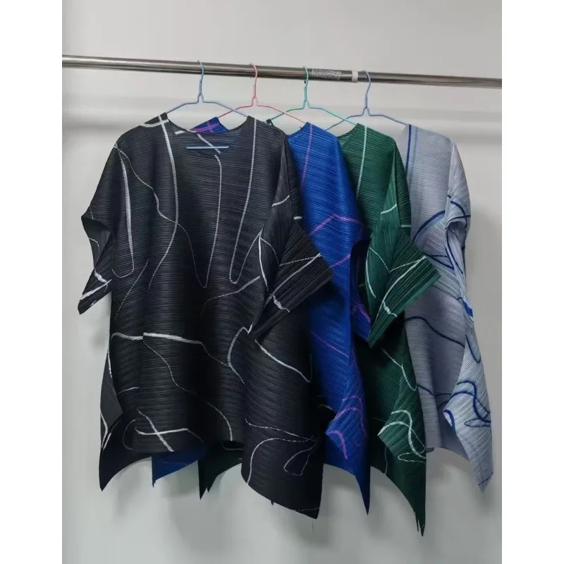 Miyake Pleated Women's Tops Long Spring Dresses Fall Limited Simple Loose Straight Pants Set Fashion Commuter Wear Woman Clothes