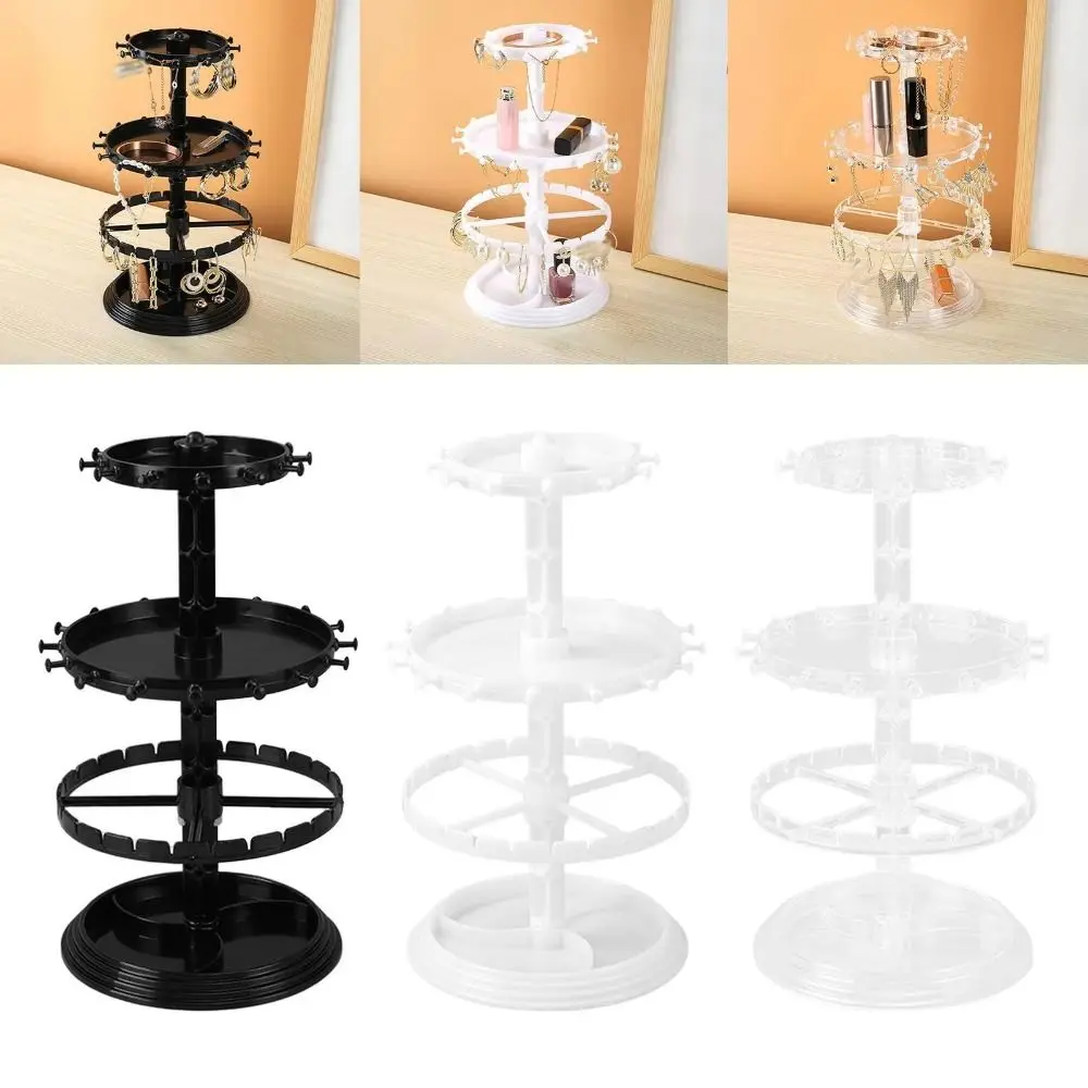 

Jewelry Display Rotating Earring Holder Plastic Disc Hair Ring Rack Jewelry Display Stand Bracelet Holder Necklace Display Stand