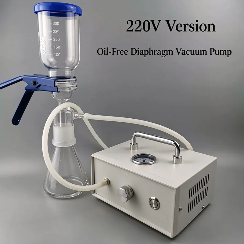 Oil-Free Mini Diaphragm Vacuum Pump Adjustable Positive Negative Pressure Lab Filtration Device Outdoor Small Extraction Pump