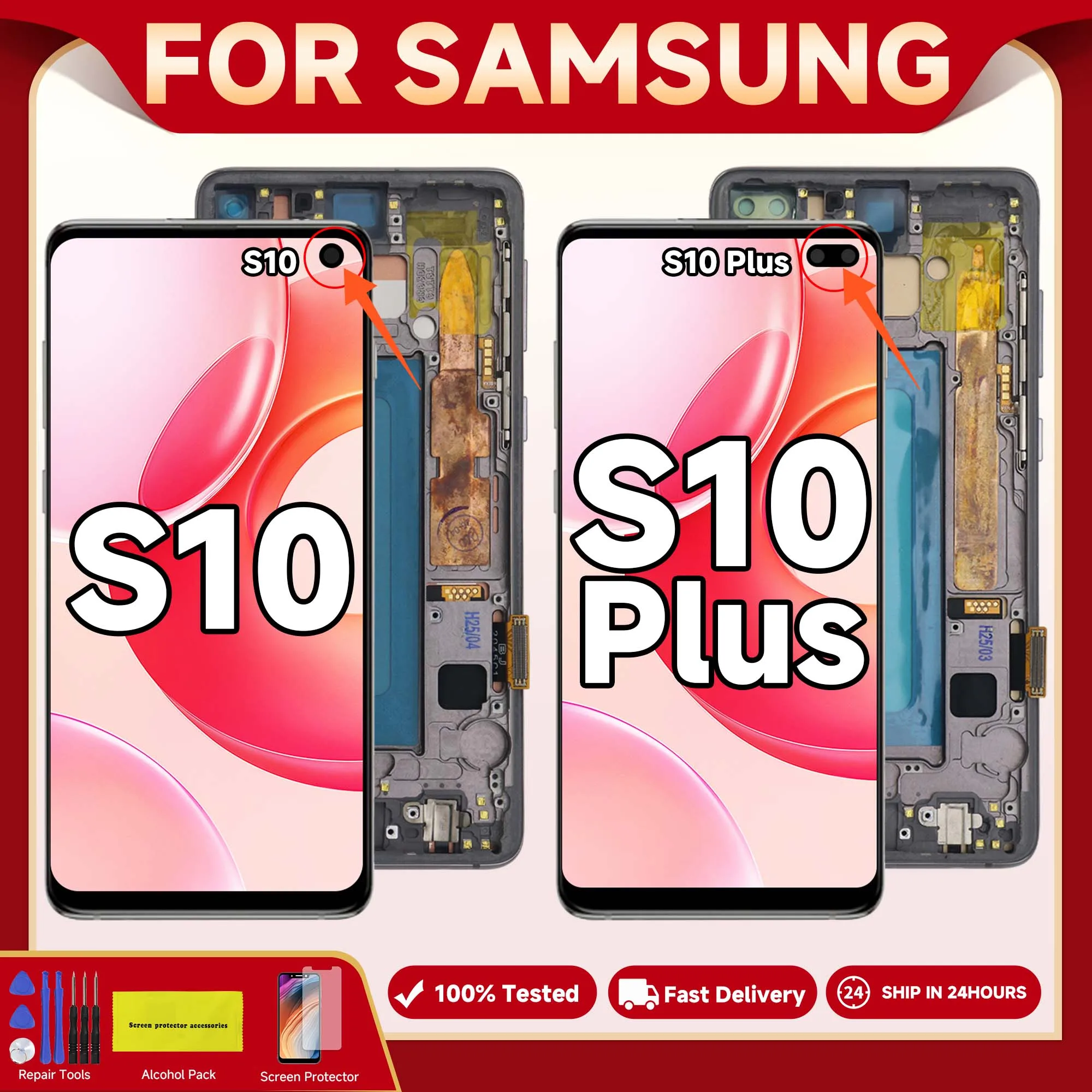 tft-ディスプレイ-samsung-galaxy-s10-s10-plus-g9750-用-s10-g973-g973f-ds-ディスプレイ-タッチスクリーンデジタイザー-フレーム付き-s10plus