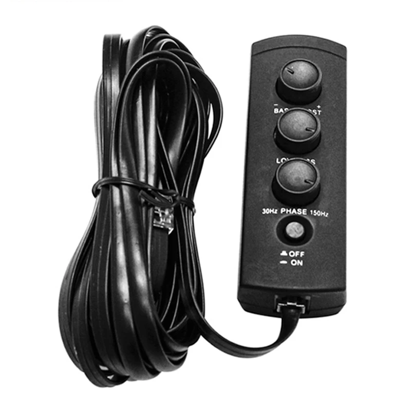 

Car Spare Tire Bass Amplifier Volume Controller Spare Tire Bass Remote Volume Regulator 6-Core Crystal Interface-AD03