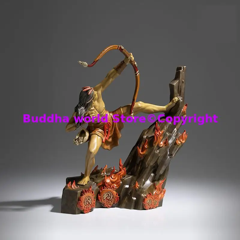 

TOP collection limited edition Bronze carving art work Asia chinese ancient culture fairy tale Hou Yi Shoots the Sun sculpture