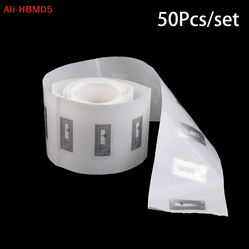 

(HB05)50Pcs NFC Chip Ntag213 Sticker Wet Inlay 11x21MM 13.56MHz Label Tag 213 Anti-counterfeiting Label Electronic Label