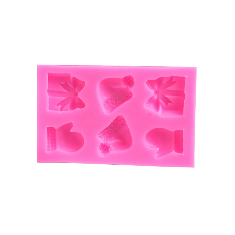 

Christmas Silicone Cake Mold 6 Cavity Non Stick DIY Fondant Baking Mold for Candy Chocolate Jelly Muffin Homemade