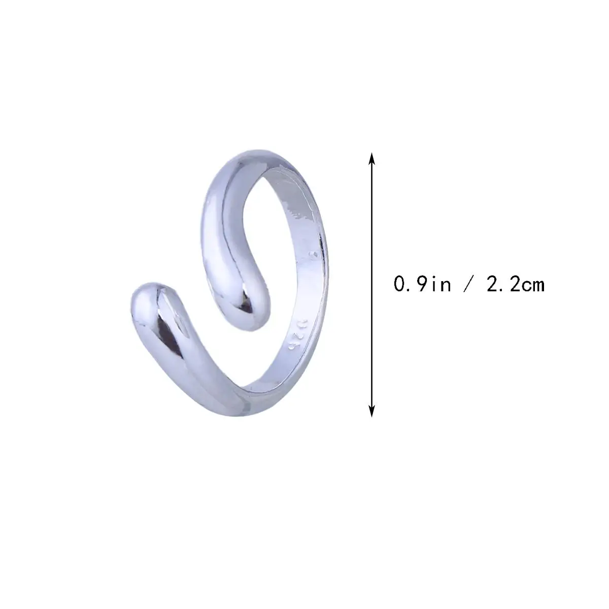Water Drop Adjustable Open Adjustable Silver Rings 925 Sterling Daily Wear Rings For Women Party Wedding Promise