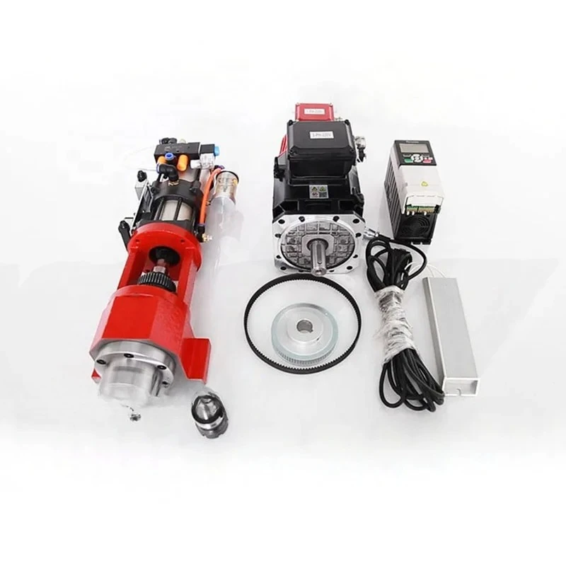 Inventory CNC Milling Spindle ATC BT30 90mm 6000rpm Belt Driven Machine Tool Spindle Full Kit with Motor and Driver